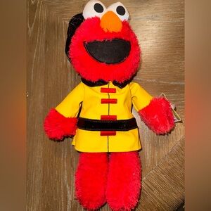 New Gund Sesame Street Fireman Elmo Stuffed Plush 12” Soft Toy Fire Hat Jacket